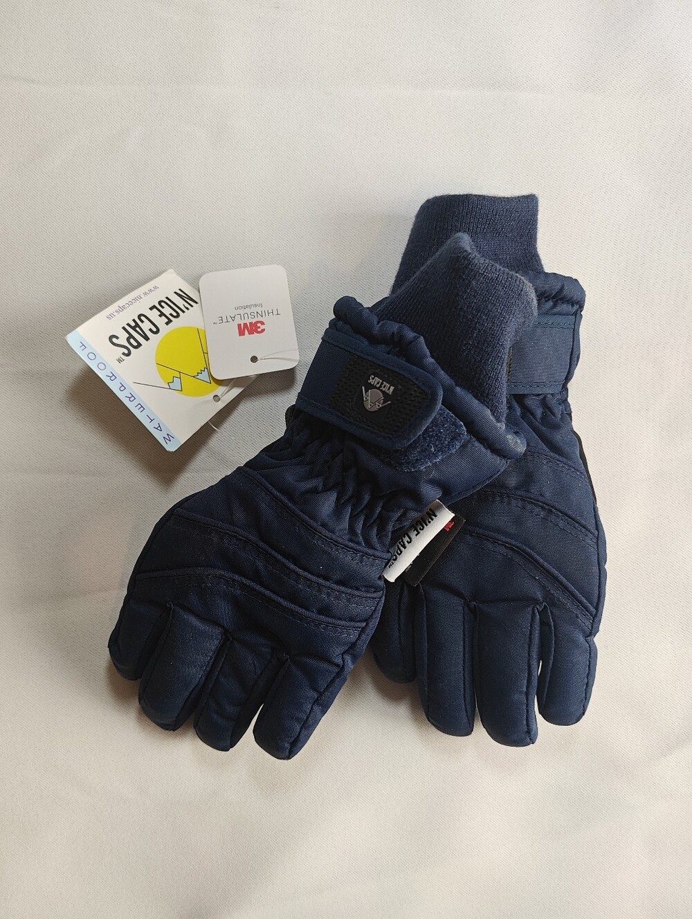 N'ICE CAPS Kids Winter Gloves Child Small Waterproof 3M Thinsulate 40g Navy